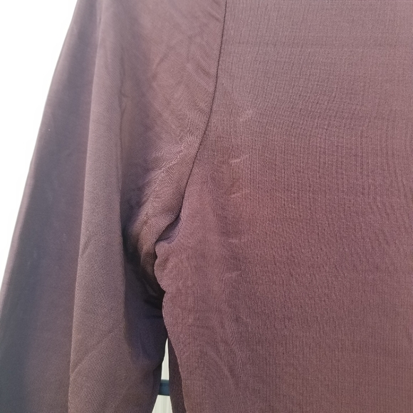 H&M silky burgundy brown long sleeve bodysuit M - Picture 7 of 9